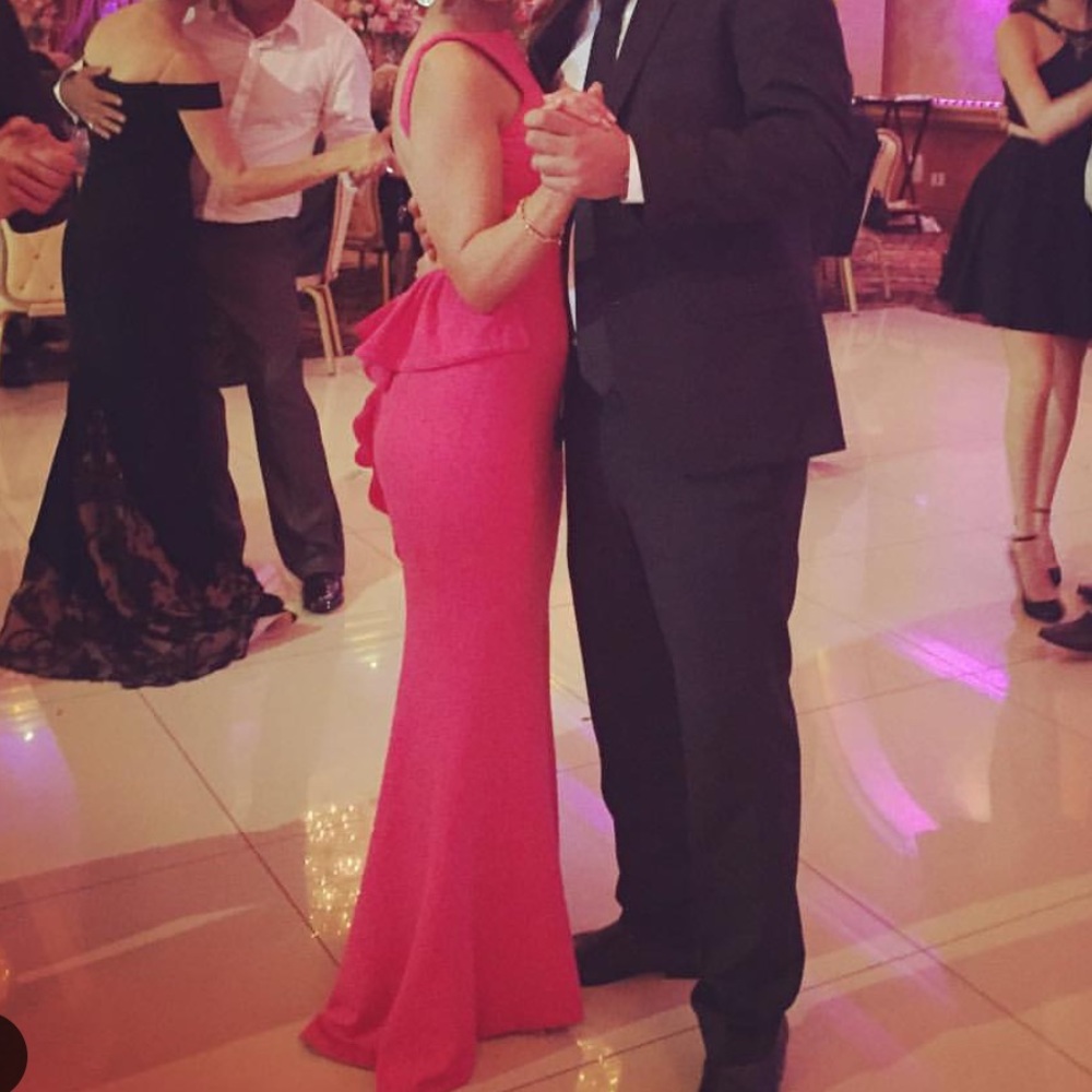 Pink evening gown